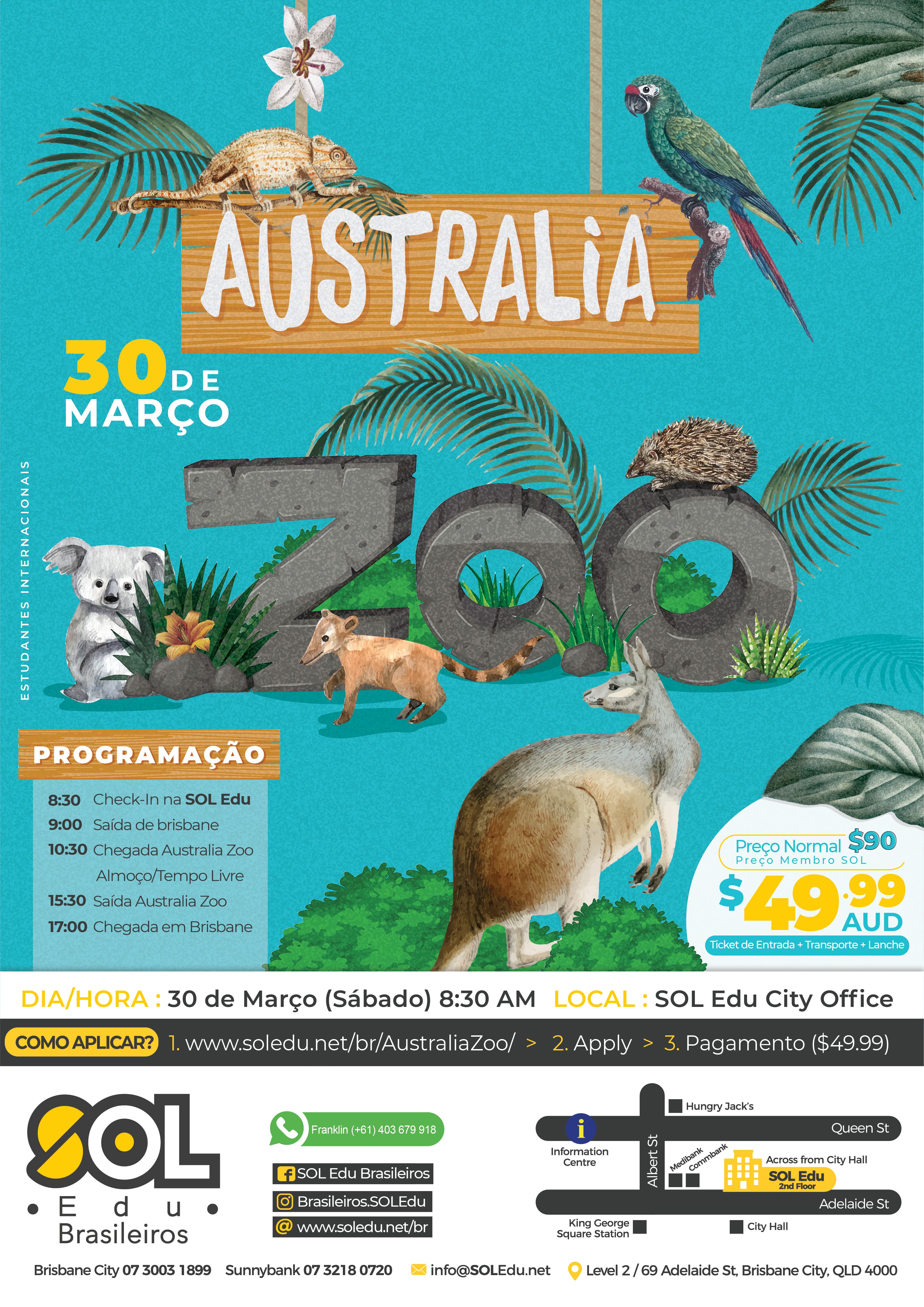 Australia Zoo SOL Edu Brasileiros